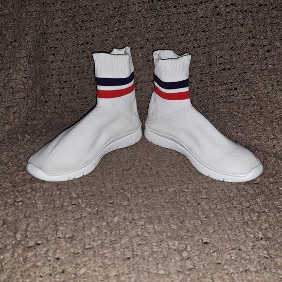 JOSHUA SANDERS-Joshuas Jump High Too Sock Sneakers-White-Sz 35-Excellent - Picture 4 of 7